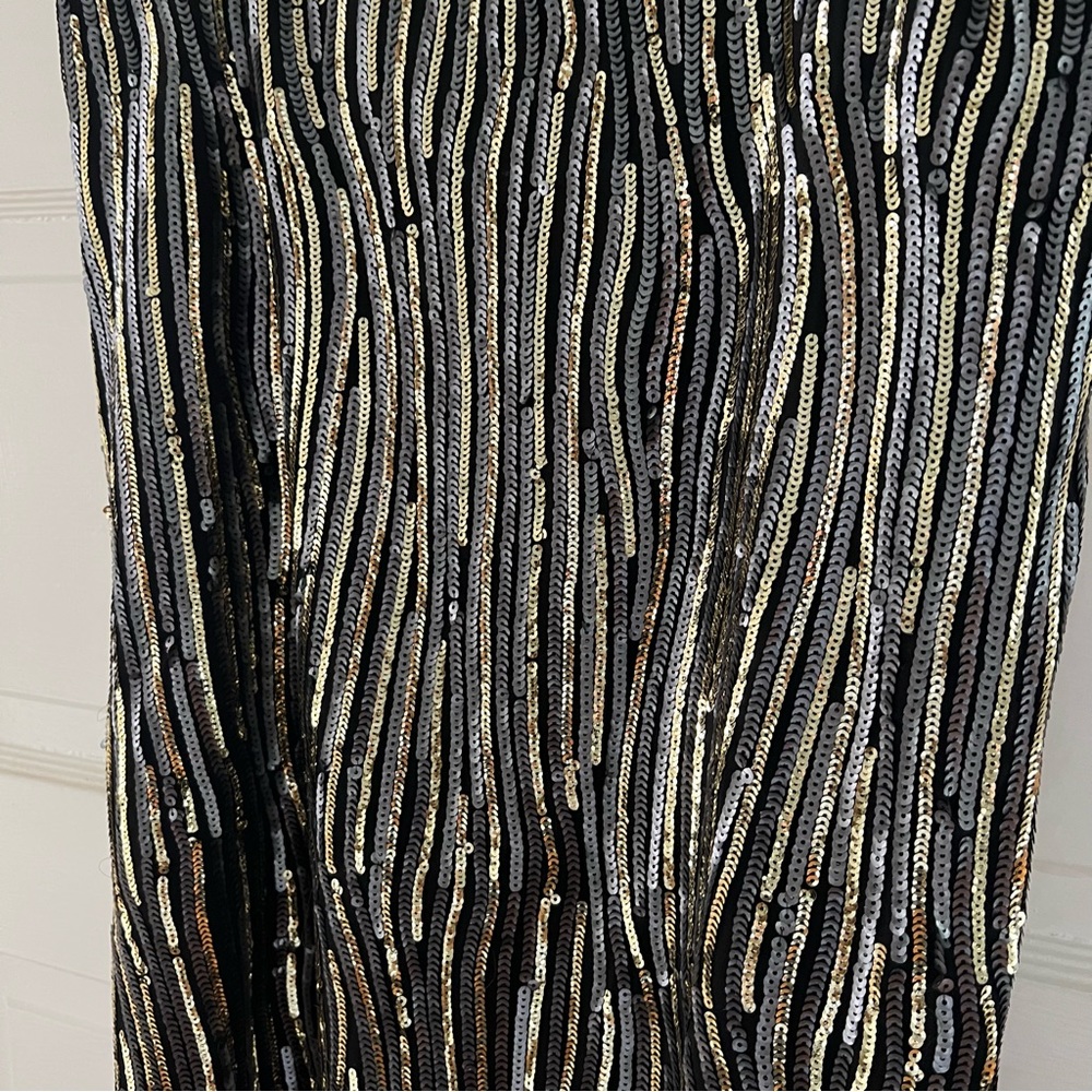 EUC Sequin Party Dress - Black Gold - Picture 10 of 10